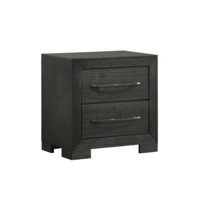Allan 2-Drawer Nightstand in Black