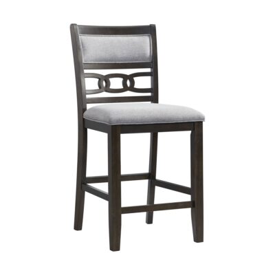 Amherst Counter Side Chair W/Fabric Cushion Dark Finish