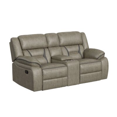Engage Motion Loveseat with Console in Corral Grey