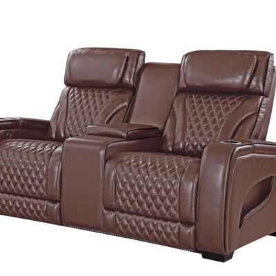 TUSCANY TRIPLE POWER LEATHER LOVESEAT